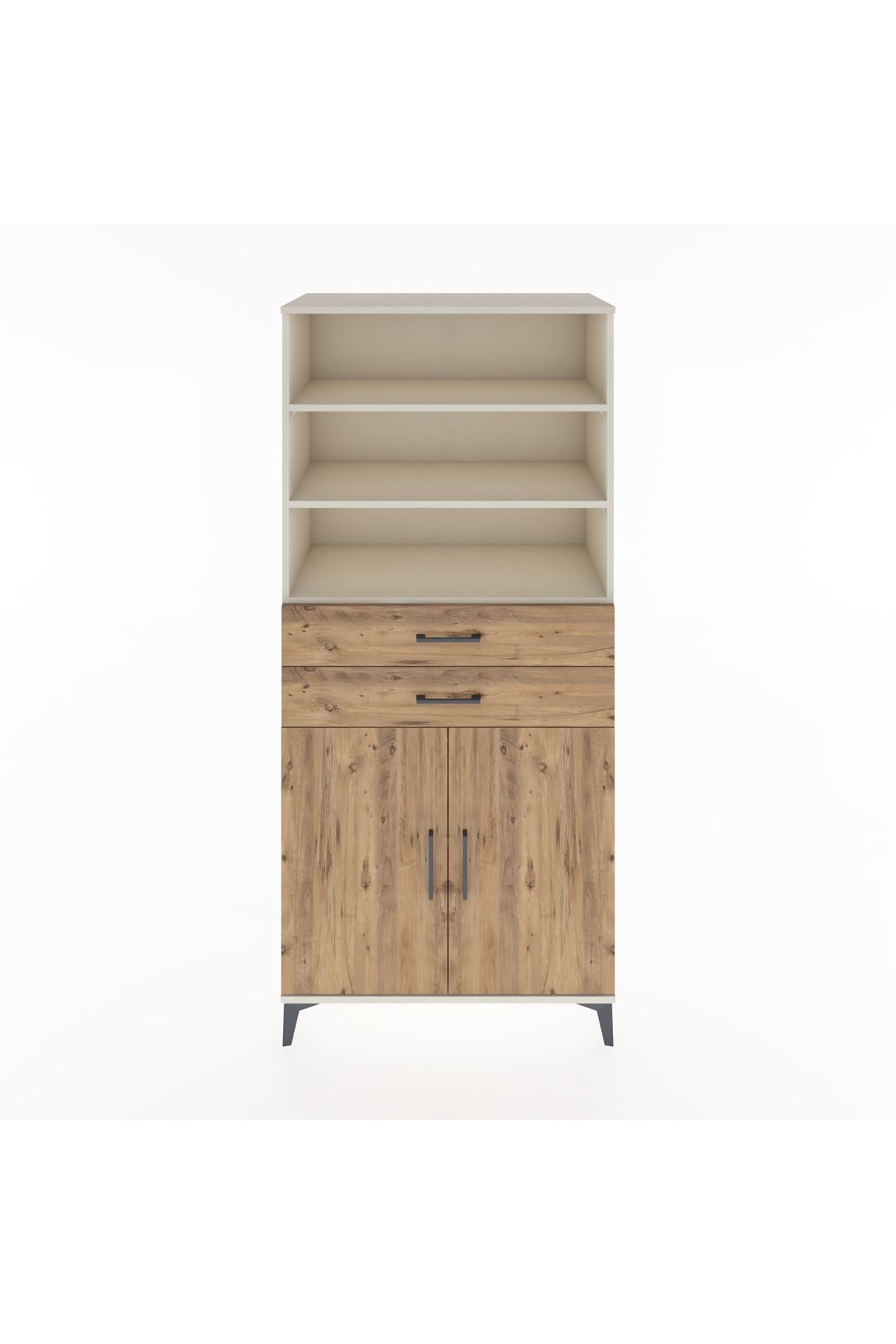 Hyperion Dolap 4 Raflı 2 Çekmeceli 2 Kapaklı 88x44x195 Aytaşı-Çam