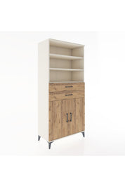 Hyperion Dolap 4 Raflı 2 Çekmeceli 2 Kapaklı 88x44x195 Aytaşı-Çam