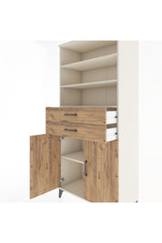 Hyperion Dolap 4 Raflı 2 Çekmeceli 2 Kapaklı 88x44x195 Aytaşı-Çam
