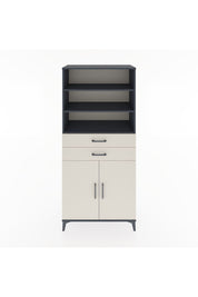 Hyperion Dolap 4 Raflı 2 Çekmeceli 2 Kapaklı 88x44x195 Antrasit-Aytaşı