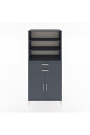 Hyperion Dolap 4 Raflı 2 Çekmeceli 2 Kapaklı 88x44x195 Antrasit-Antrasit