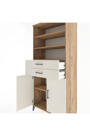 Hyperion Dolap 4 Raflı 2 Çekmeceli 2 Kapaklı 88x44x195 Çam-Aytaşı