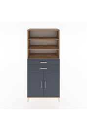 Hyperion Dolap 4 Raflı 2 Çekmeceli 2 Kapaklı 88x44x195 Çam-Antrasit