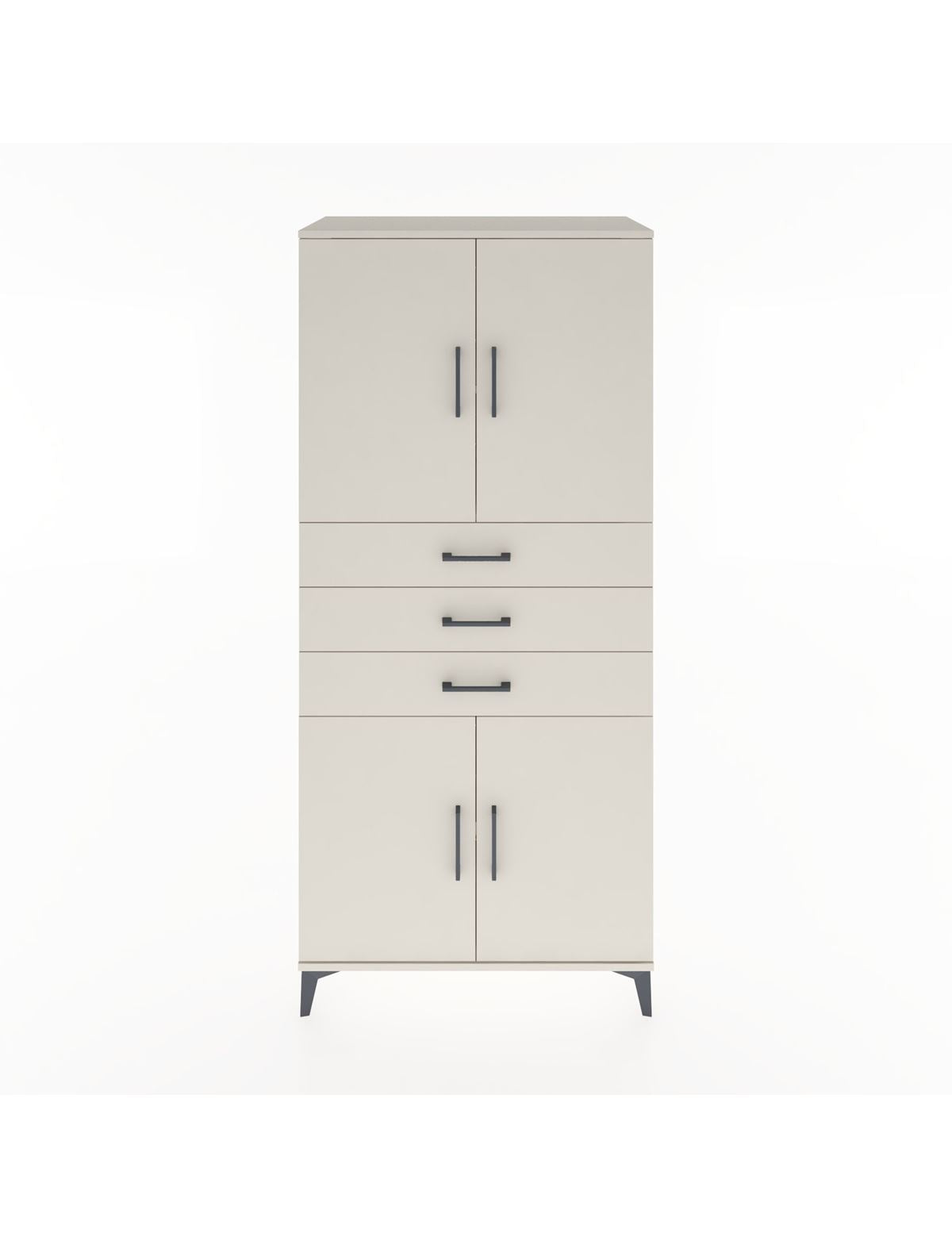 Hyperion Dolap 3 Raflı 3 Çekmeceli 4 Kapaklı 88x44x195 Aytaşı-Aytaşı