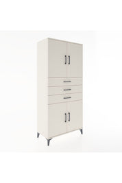 Hyperion Dolap 3 Raflı 3 Çekmeceli 4 Kapaklı 88x44x195 Aytaşı-Aytaşı