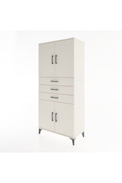 Hyperion Dolap 3 Raflı 3 Çekmeceli 4 Kapaklı 88x44x195 Aytaşı-Aytaşı