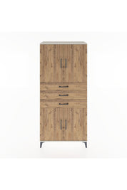 Hyperion Dolap 3 Raflı 3 Çekmeceli 4 Kapaklı 88x44x195 Aytaşı-Çam