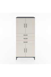 Hyperion Dolap 3 Raflı 3 Çekmeceli 4 Kapaklı 88x44x195 Antrasit-Aytaşı