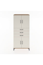 Hyperion Dolap 3 Raflı 3 Çekmeceli 4 Kapaklı 88x44x195 Çam-Aytaşı