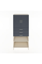 Hyperion Dolap 3 Raflı 3 Çekmeceli 2 Kapaklı 88x44x195 Aytaşı-Antrasit