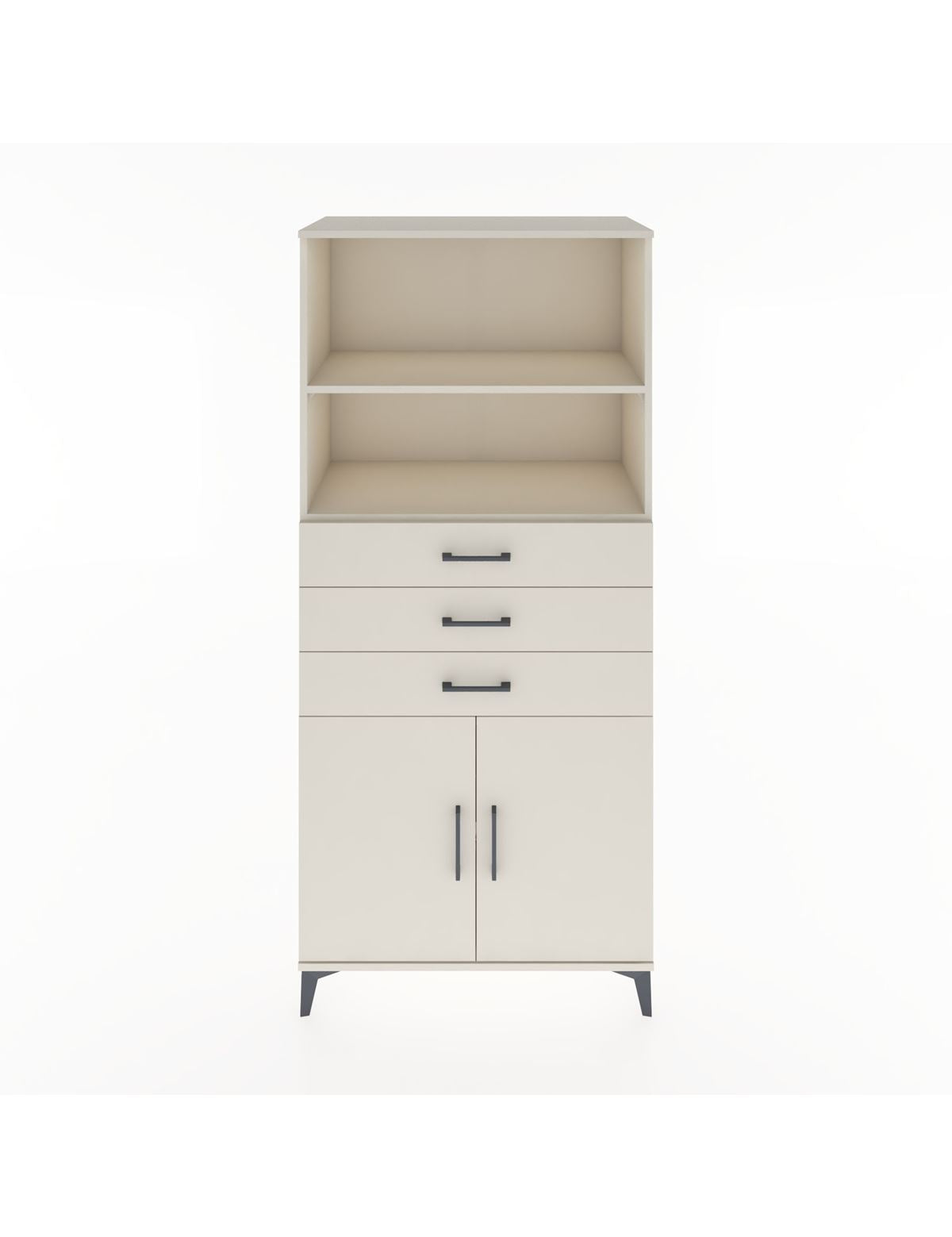 Hyperion Dolap 3 Raflı 3 Çekmeceli 2 Kapaklı 88x44x195 Aytaşı-Aytaşı