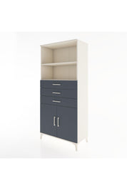 Hyperion Dolap 3 Raflı 3 Çekmeceli 2 Kapaklı 88x44x195 Aytaşı-Antrasit