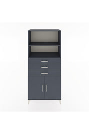 Hyperion Dolap 3 Raflı 3 Çekmeceli 2 Kapaklı 88x44x195 Antrasit-Antrasit