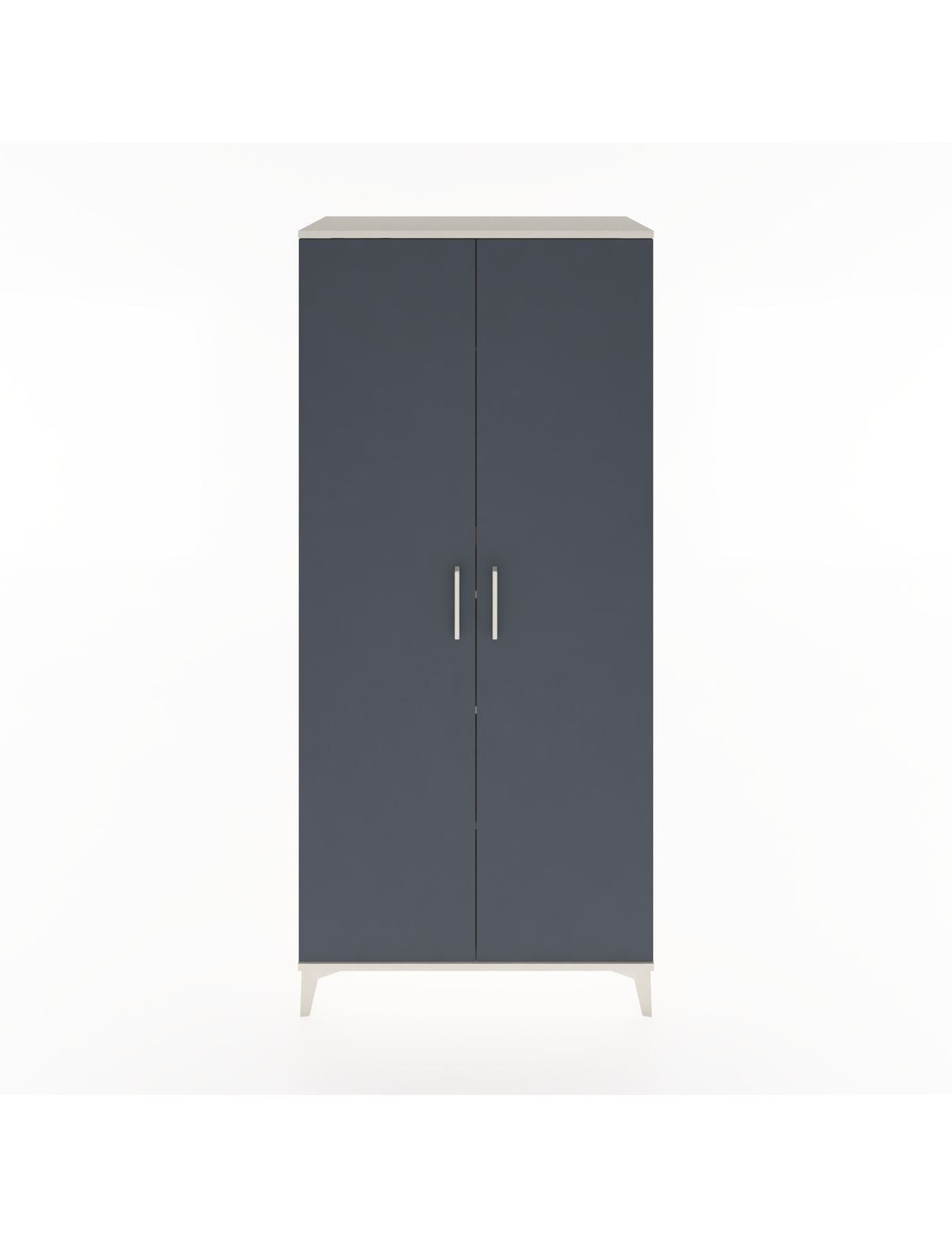 Hyperion Dolap 3 Raflı 2 Kapaklı Tek Askılı 88x44x195 Aytaşı-Antrasit