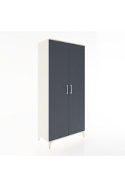 Hyperion Dolap 3 Raflı 2 Kapaklı Tek Askılı 88x44x195 Aytaşı-Antrasit