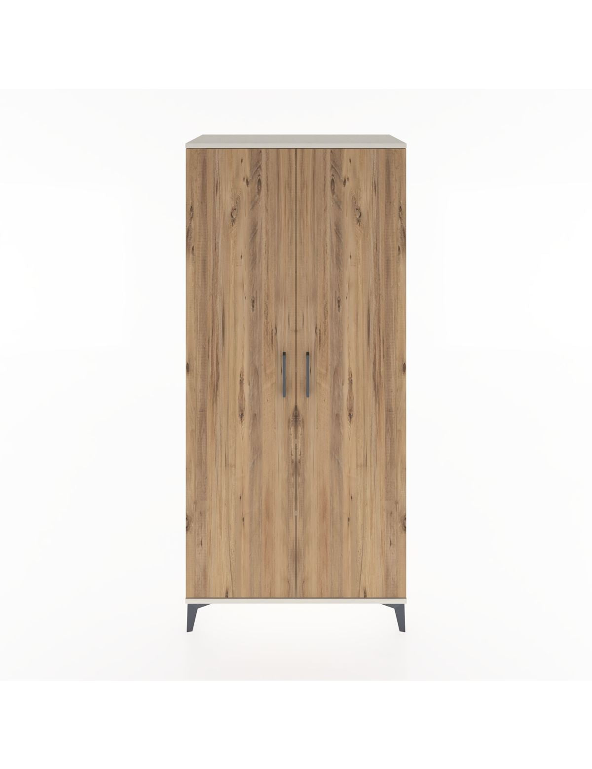 Hyperion Dolap 3 Raflı 2 Kapaklı Tek Askılı 88x44x195 Aytaşı-Çam