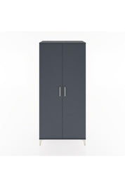 Hyperion Dolap 3 Raflı 2 Kapaklı Tek Askılı 88x44x195 Antrasit-Antrasit