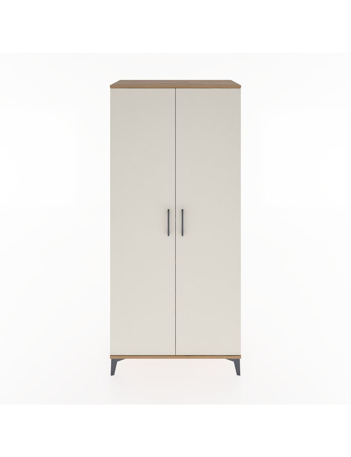 Hyperion Dolap 3 Raflı 2 Kapaklı Tek Askılı 88x44x195 Çam-Aytaşı