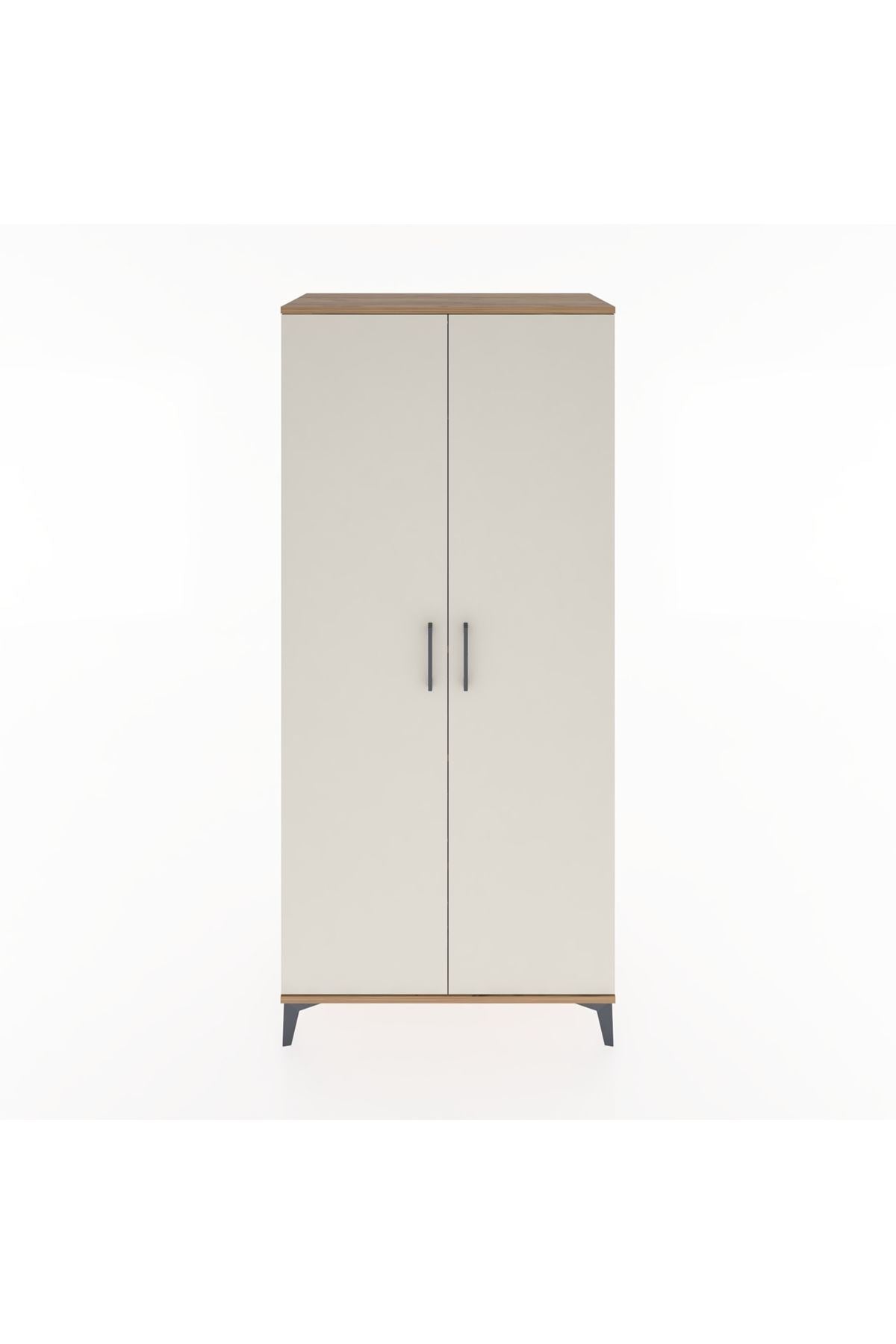 Hyperion Dolap 3 Raflı 2 Kapaklı Tek Askılı 88x44x195 Çam-Aytaşı