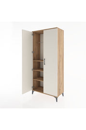 Hyperion Dolap 3 Raflı 2 Kapaklı Tek Askılı 88x44x195 Çam-Aytaşı