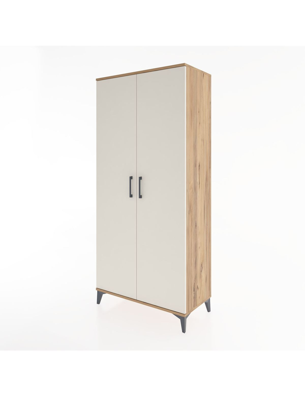 Hyperion Dolap 3 Raflı 2 Kapaklı Tek Askılı 88x44x195 - S60M080V7B
