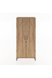 Hyperion Dolap 3 Raflı 2 Kapaklı Tek Askılı 88x44x195 Çam-Çam