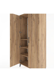 Hyperion Dolap 3 Raflı 2 Kapaklı Tek Askılı 88x44x195 Çam-Çam