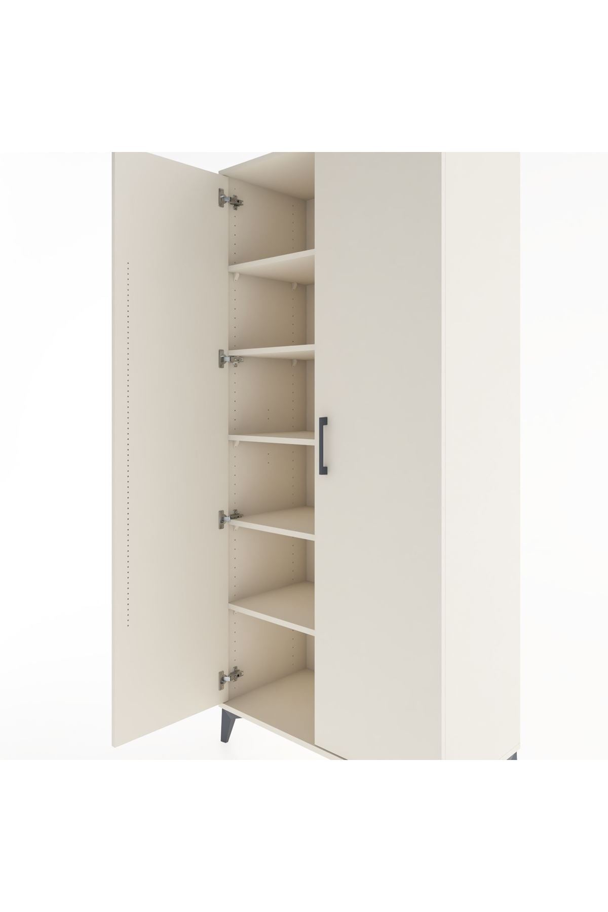 Hyperion Dolap 5 Raflı 2 Kapaklı 88x44x195 Aytaşı-Aytaşı