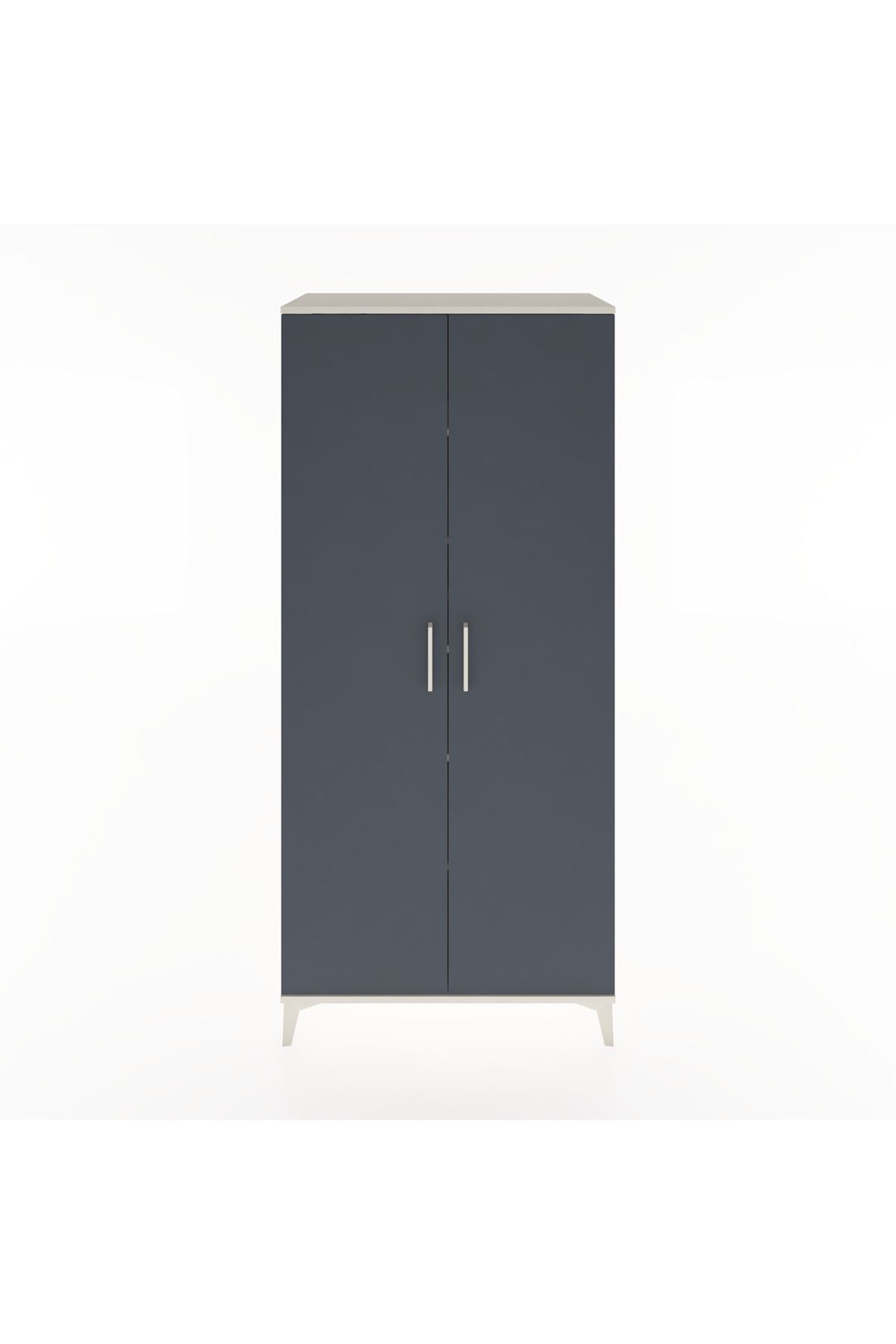 Hyperion Dolap 5 Raflı 2 Kapaklı 88x44x195 Aytaşı-Antrasit