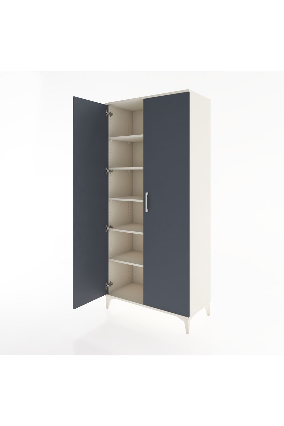 Hyperion Dolap 5 Raflı 2 Kapaklı 88x44x195 Aytaşı-Antrasit