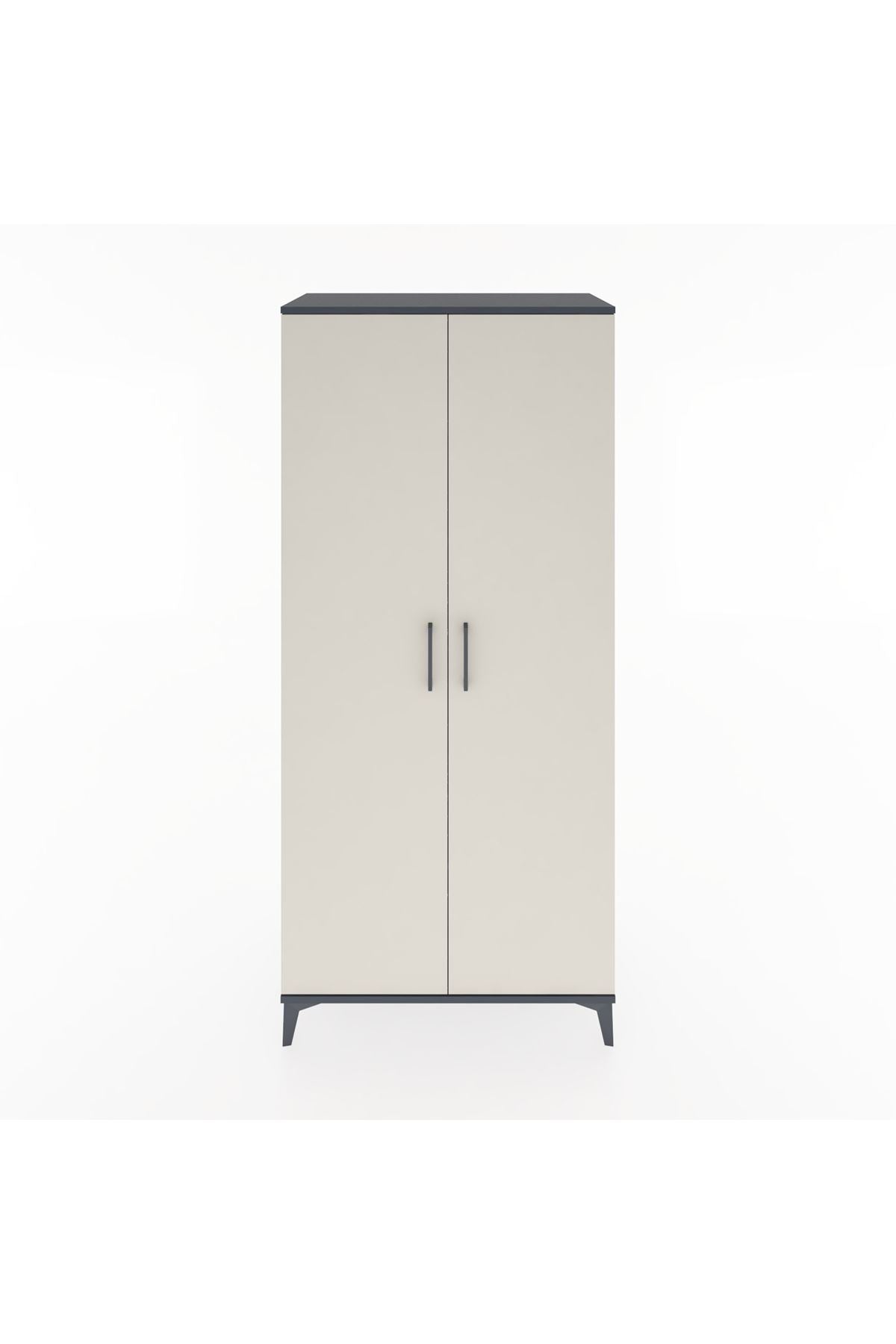 Hyperion Dolap 5 Raflı 2 Kapaklı 88x44x195 Antrasit-Aytaşı