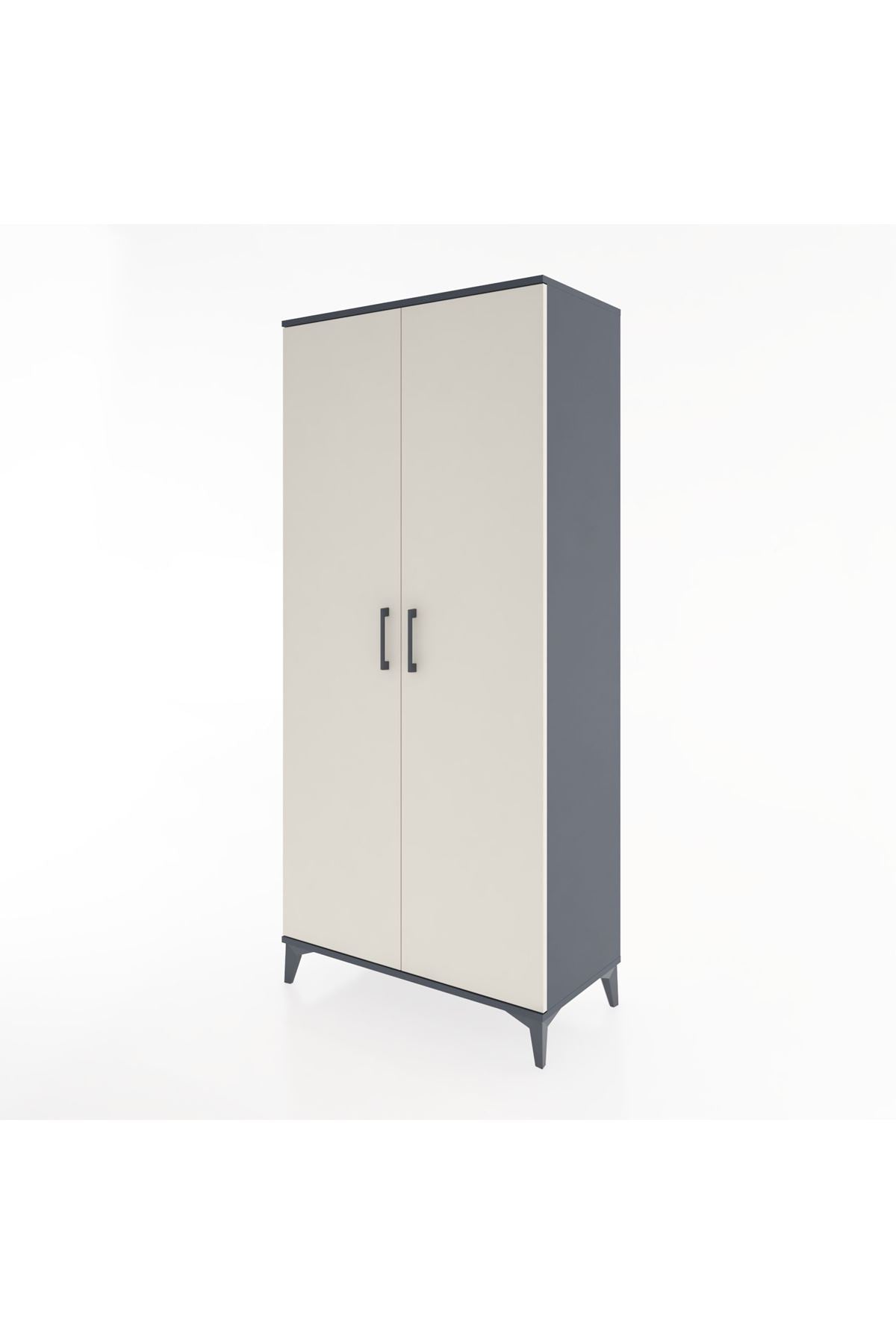 Hyperion Dolap 5 Raflı 2 Kapaklı 88x44x195 Antrasit-Aytaşı