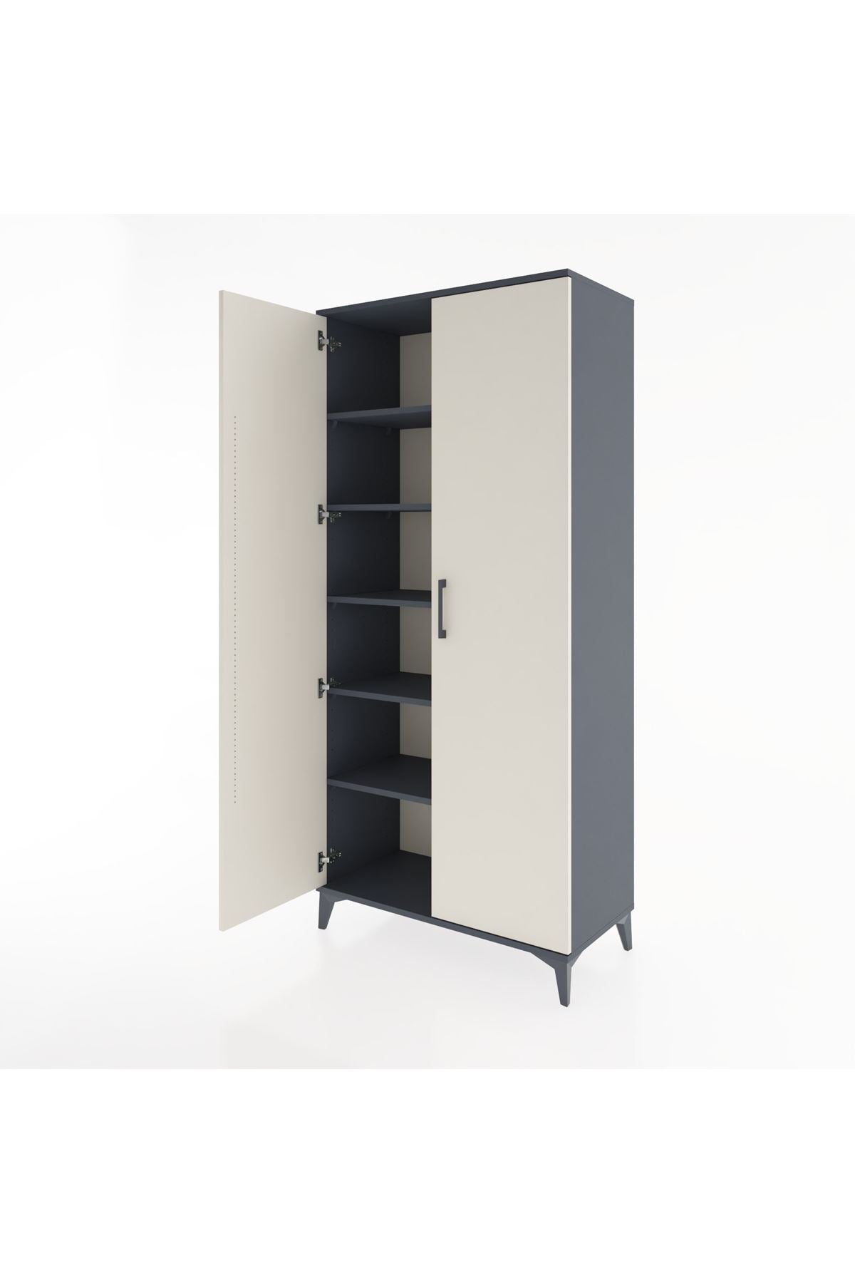 Hyperion Dolap 5 Raflı 2 Kapaklı 88x44x195 Antrasit-Aytaşı