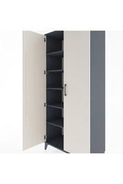 Hyperion Dolap 5 Raflı 2 Kapaklı 88x44x195 Antrasit-Aytaşı