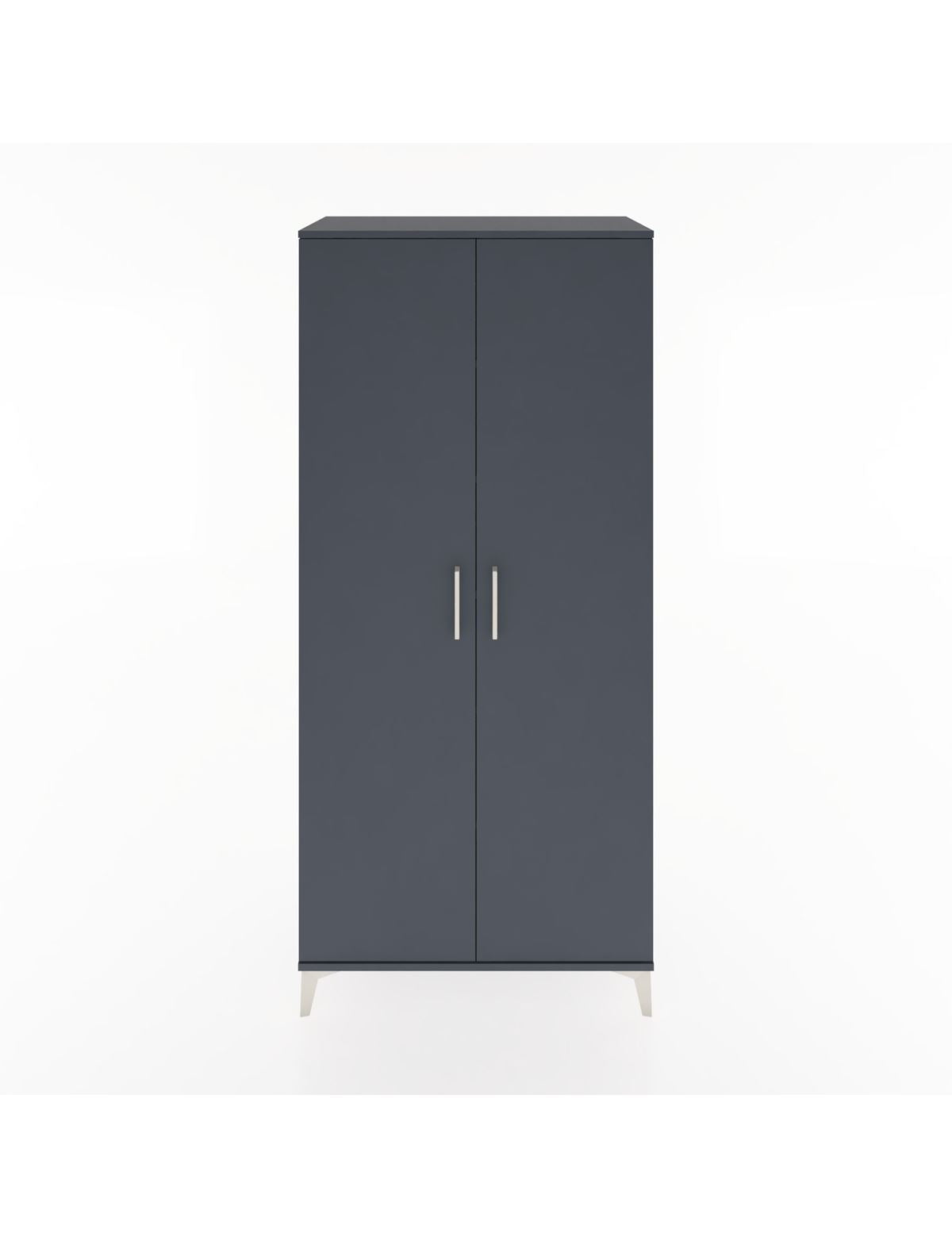 Hyperion Dolap 5 Raflı 2 Kapaklı 88x44x195 Antrasit-Antrasit