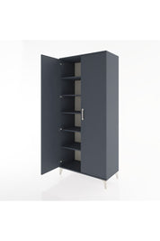 Hyperion Dolap 5 Raflı 2 Kapaklı 88x44x195 Antrasit-Antrasit