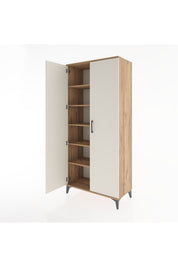 Hyperion Dolap 5 Raflı 2 Kapaklı 88x44x195 Çam-Aytaşı
