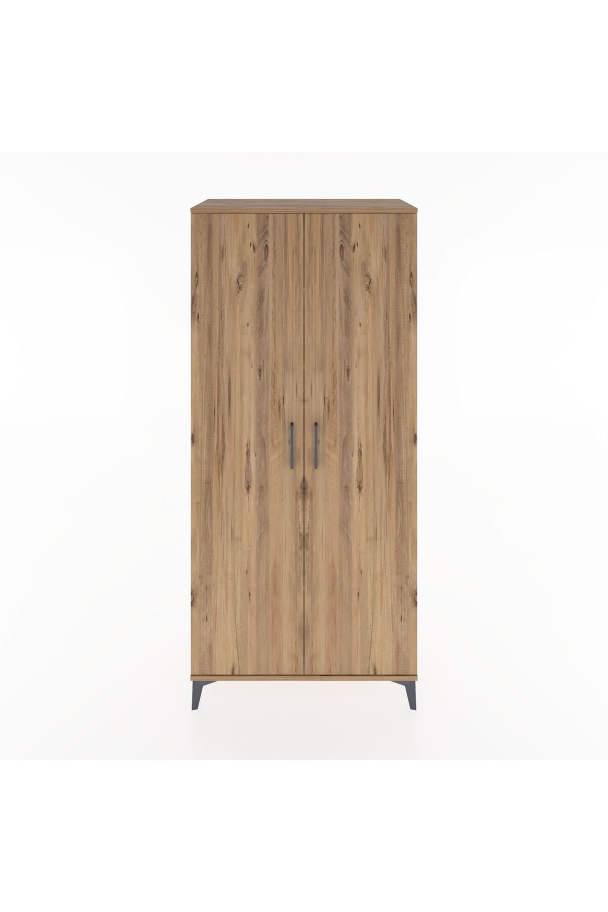 Hyperion Dolap 5 Raflı 2 Kapaklı 88x44x195 Çam-Çam