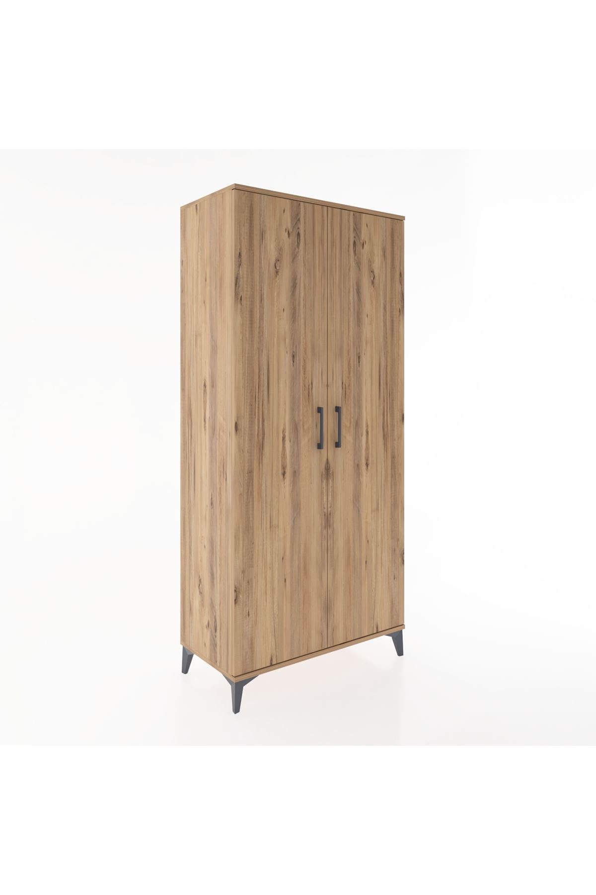 Hyperion Dolap 5 Raflı 2 Kapaklı 88x44x195 Çam-Çam