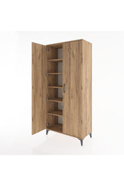 Hyperion Dolap 5 Raflı 2 Kapaklı 88x44x195 Çam-Çam