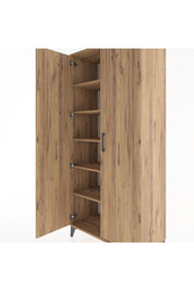 Hyperion Dolap 5 Raflı 2 Kapaklı 88x44x195 Çam-Çam