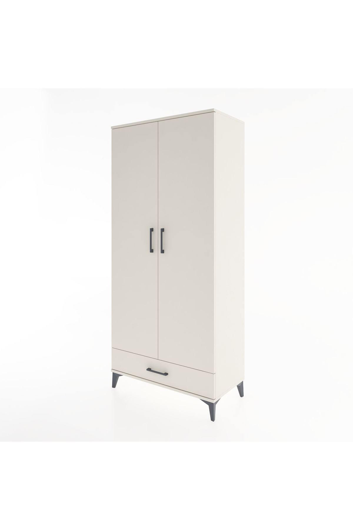 Hyperion Dolap 3 Raflı Tek Çekmeceli Tek Askılı 88x44x195 Aytaşı-Aytaşı