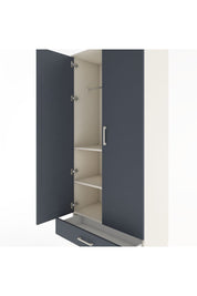 Hyperion Dolap 3 Raflı Tek Çekmeceli Tek Askılı 88x44x195 Aytaşı-Antrasit