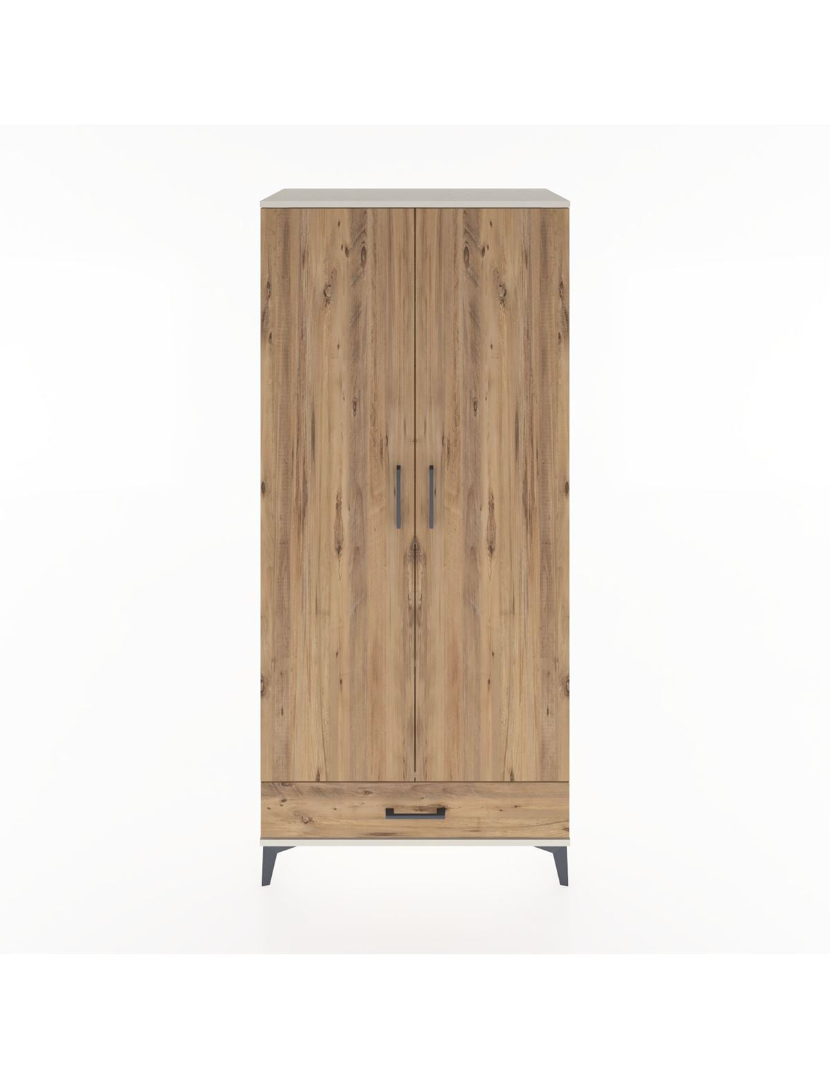 Hyperion Dolap 3 Raflı Tek Çekmeceli Tek Askılı 88x44x195 Aytaşı-Çam