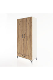 Hyperion Dolap 3 Raflı Tek Çekmeceli Tek Askılı 88x44x195 Aytaşı-Çam