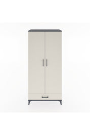 Hyperion Dolap 3 Raflı Tek Çekmeceli Tek Askılı 88x44x195 Antrasit-Aytaşı