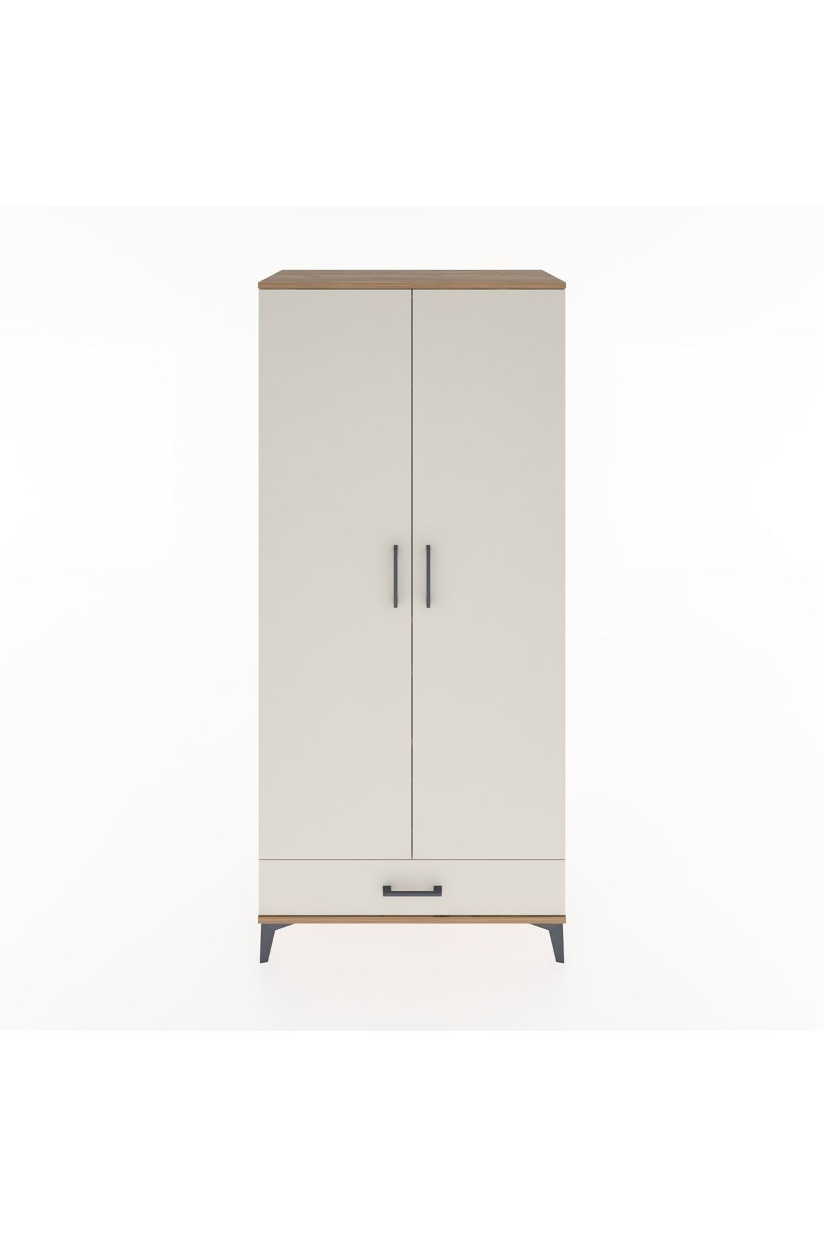 Hyperion Dolap 3 Raflı Tek Çekmeceli Tek Askılı 88x44x195 Çam-Aytaşı
