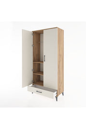 Hyperion Dolap 3 Raflı Tek Çekmeceli Tek Askılı 88x44x195 Çam-Aytaşı
