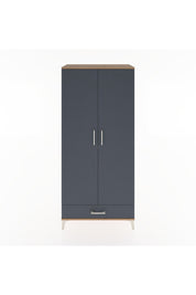 Hyperion Dolap 3 Raflı Tek Çekmeceli Tek Askılı 88x44x195 Çam-Antrasit