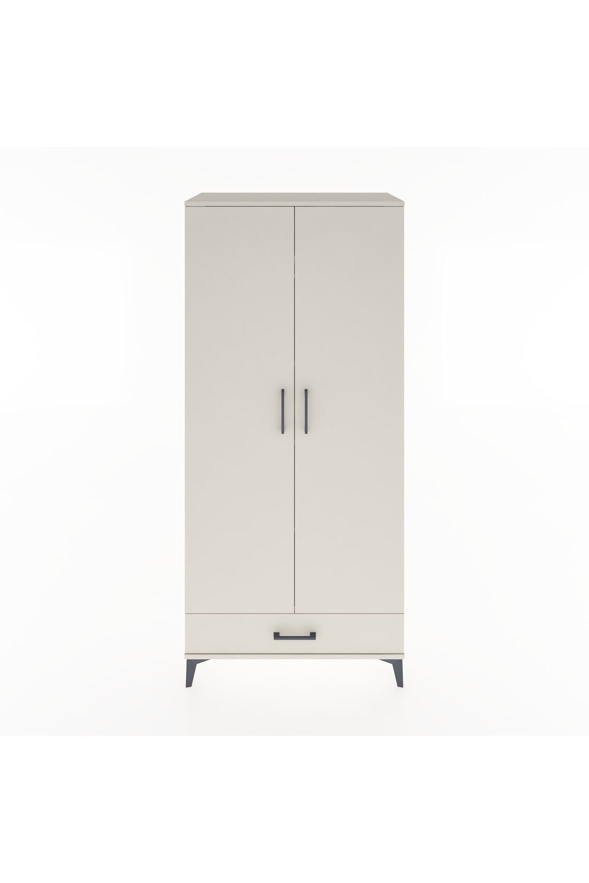 Hyperion Dolap 5 Raflı Tek Çekmeceli 2 Kapaklı 88x44x195 Aytaşı-Aytaşı